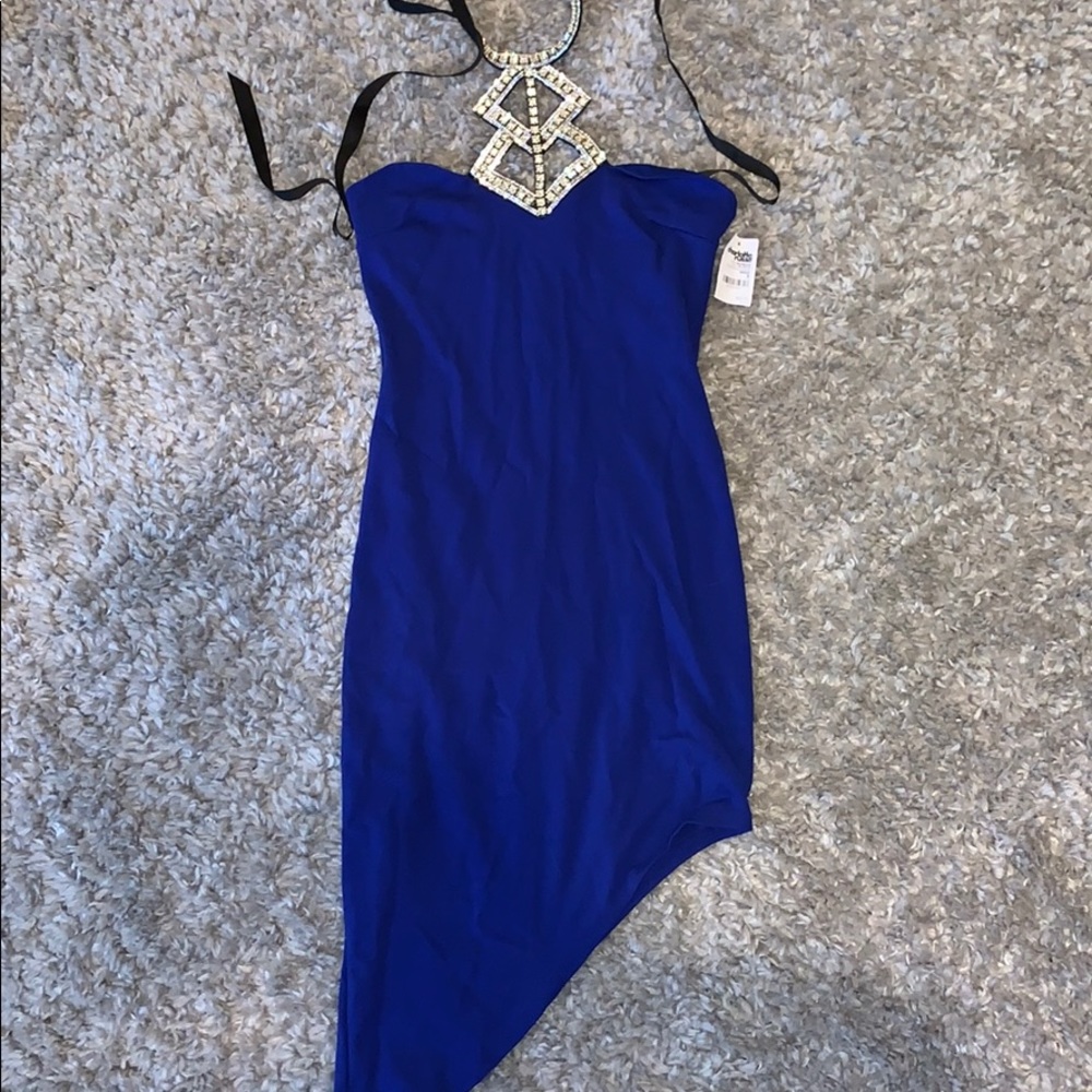 Blue cocktail dress